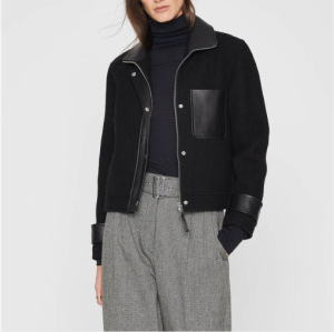 CLUB MONACO 클럽모나코 크롭 레더 자켓 Cropped Leather Jacket
